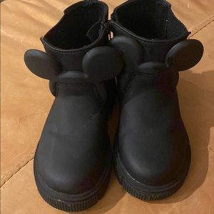 Zara Disney Baby Black Rubber Boots EU23